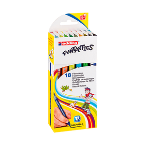 Marcador Fino Para Niños Edding Funtastics 18 Colores