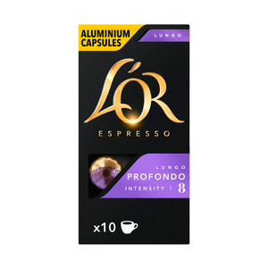 Capsulas de Café Aluminio Compatible Lungo Profundo x10