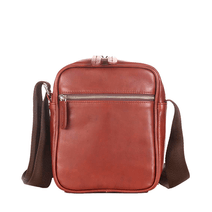 Morral Monel De Cuero Chico Marron