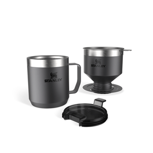 Set Filtro de Cafe Stanley Pour Over + Camp Mug Charcoal Glow