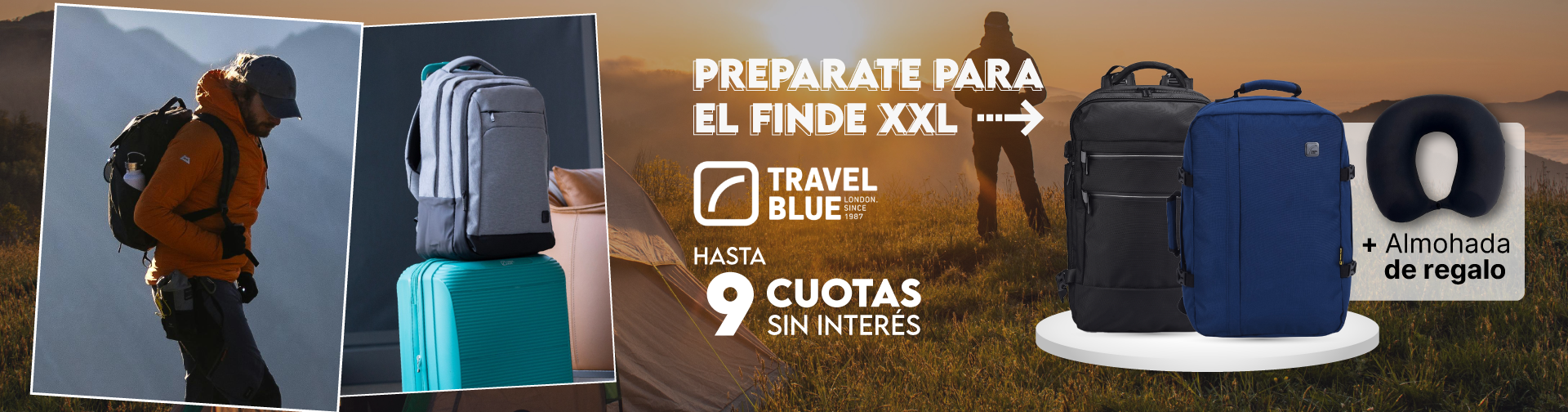 Mochila + Almohada regalo Travel Blue