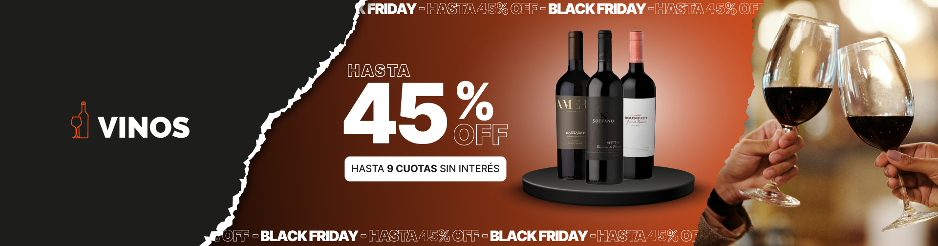 Hasta 45% Off en Vinos de Bodegas Seleccionadas