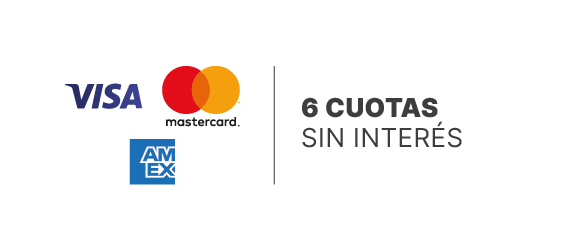 6 csi con Visa, Amex y Master