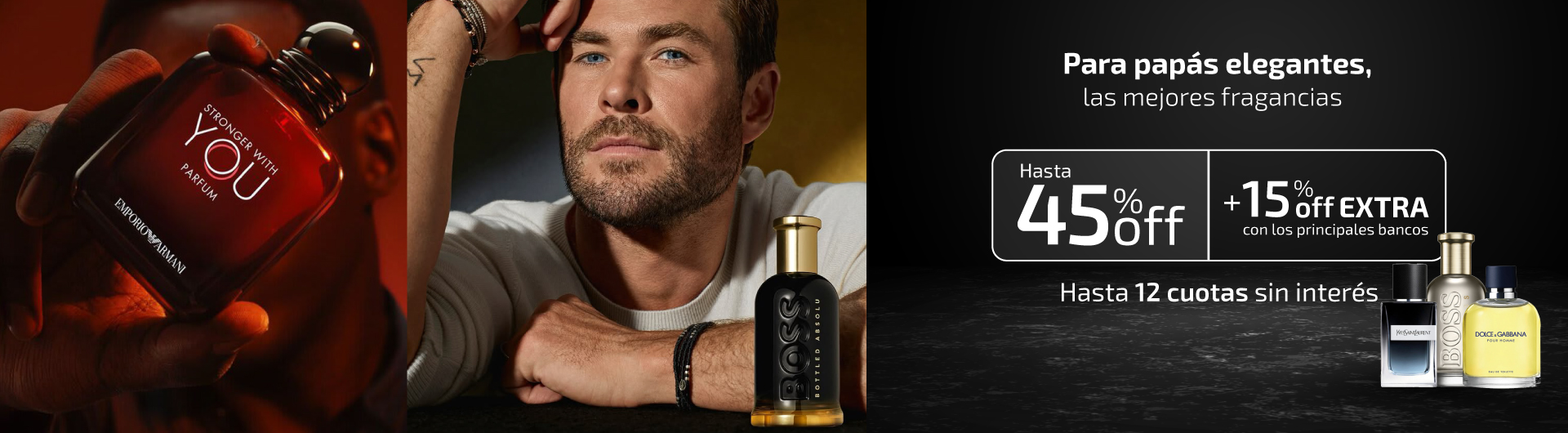 Fragancias hasta 45% Off para el día del padre​