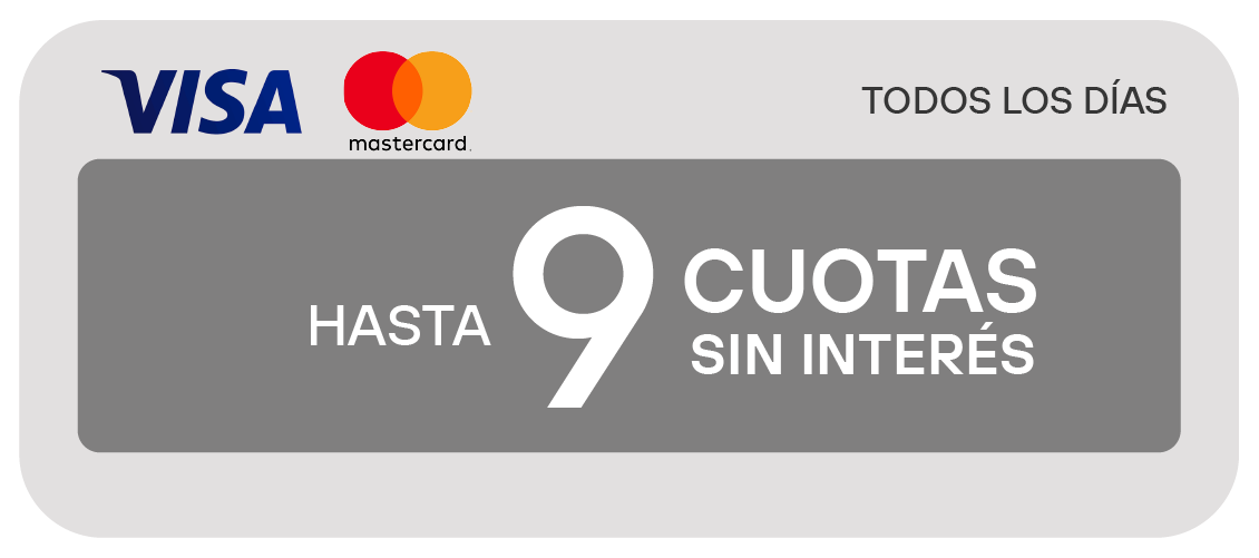 9 CUOTAS VISA Y MASTER